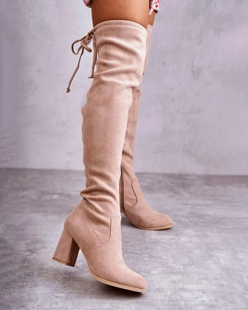 Women's Elegant Simple Zipper Chunky Heel Boots